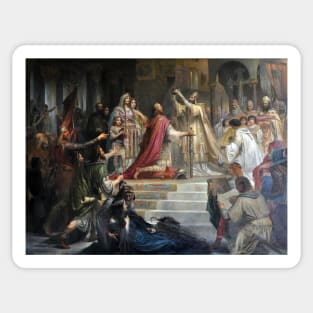 Coronation of Charlemagne - Friedrich Kaulbach Sticker